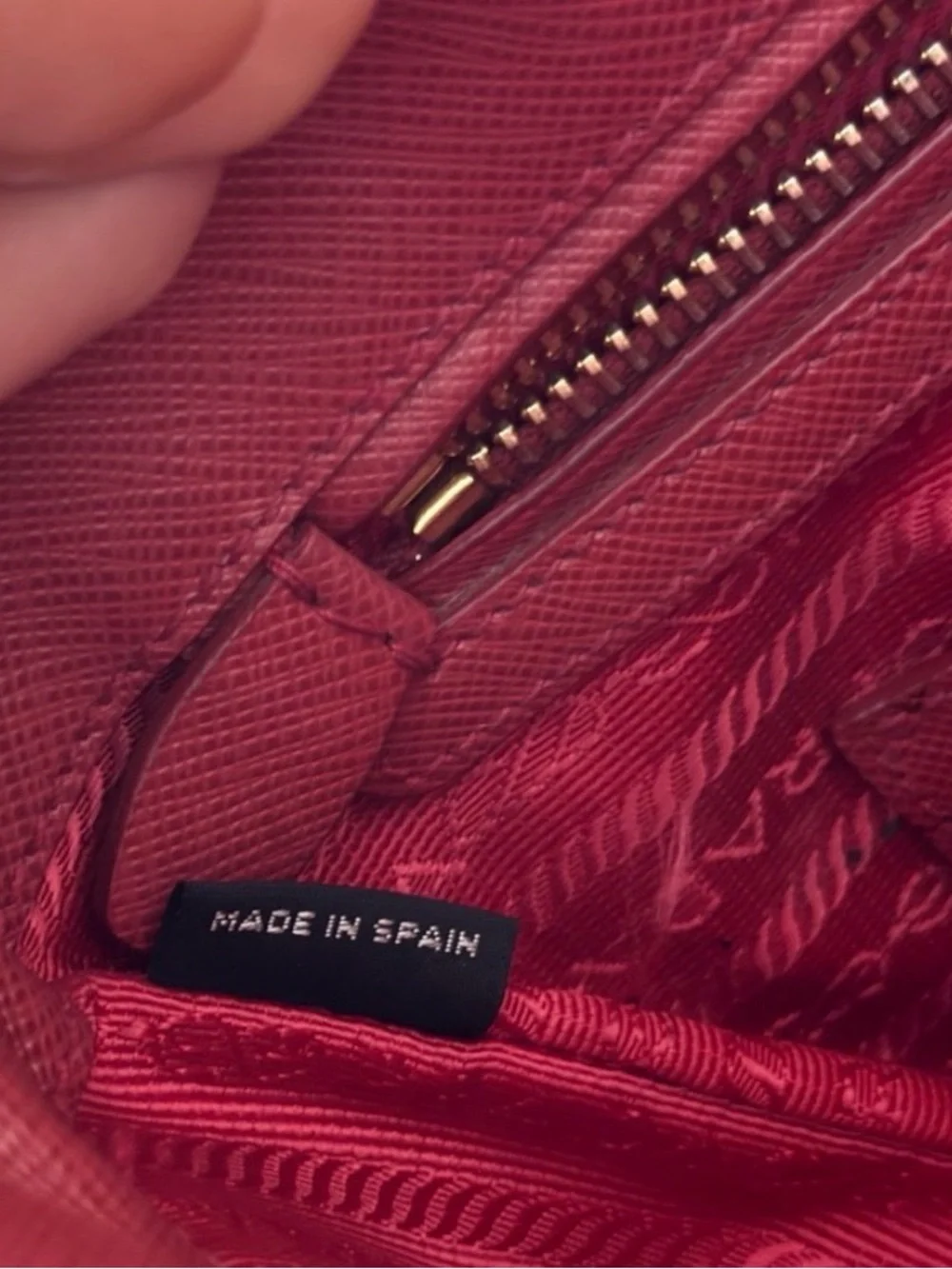 Prada Red/orange Medium Saffiano Leather Top-Handle Bag